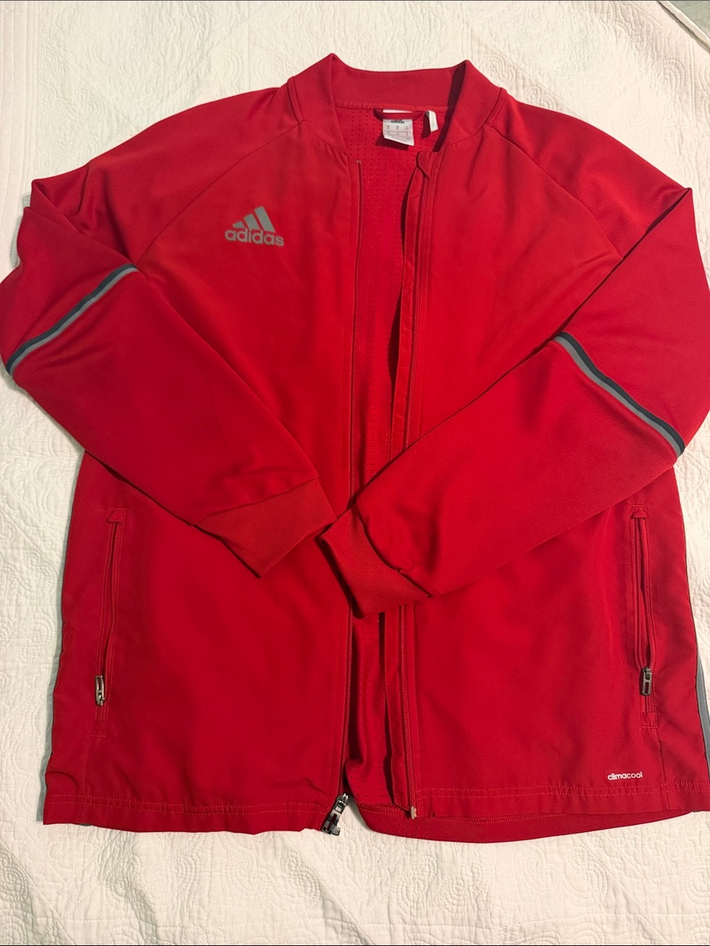 adidas Men’s Red Performance Full-Zip Jacket